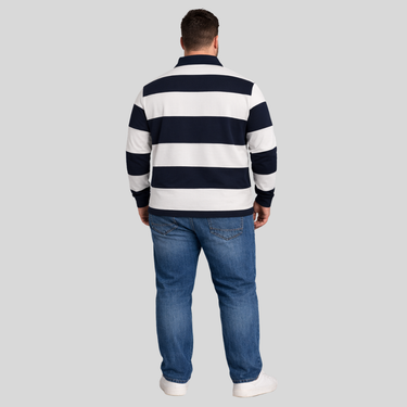 Big Men's Striped Rugby