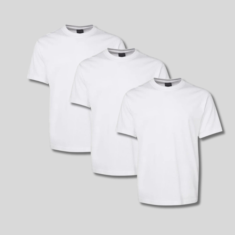 All White 3-Pack Tees