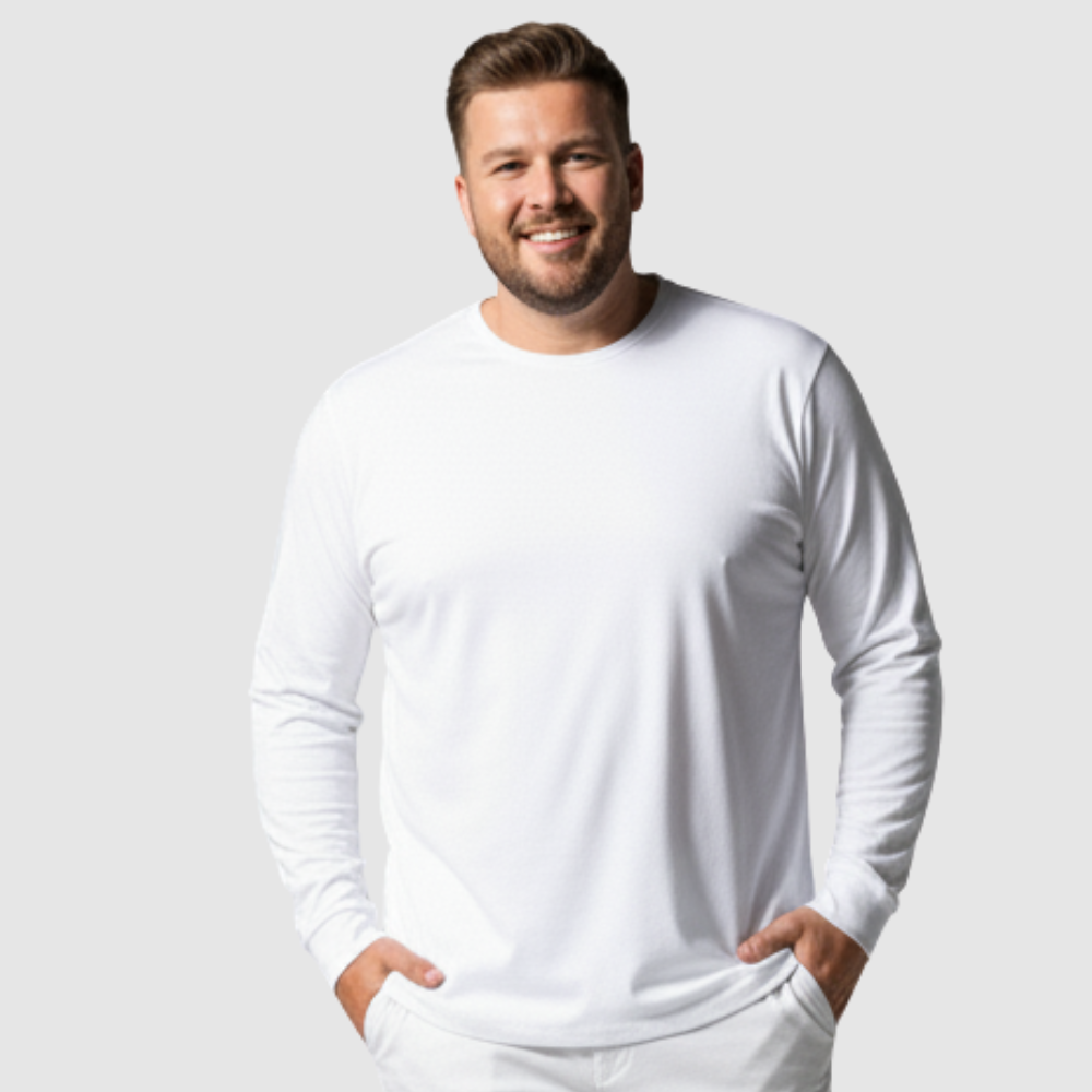 Big Men's Long Sleeve Tee – Ron Bennett Big Men's Clothing