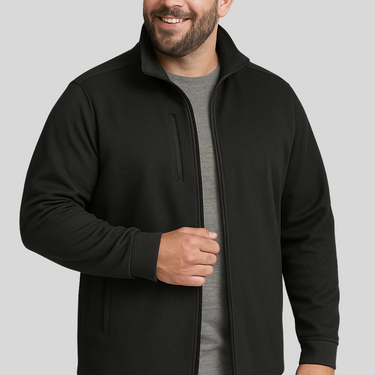 Jacquard Fleece Bomber Jacket