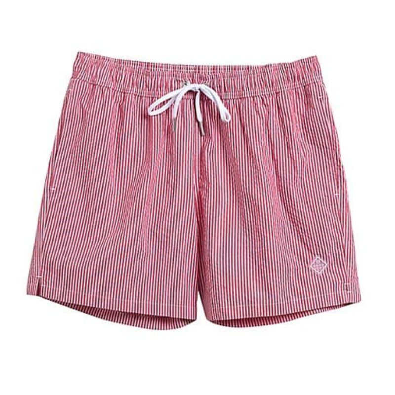 Gant Swim Shorts in Red Seersucker