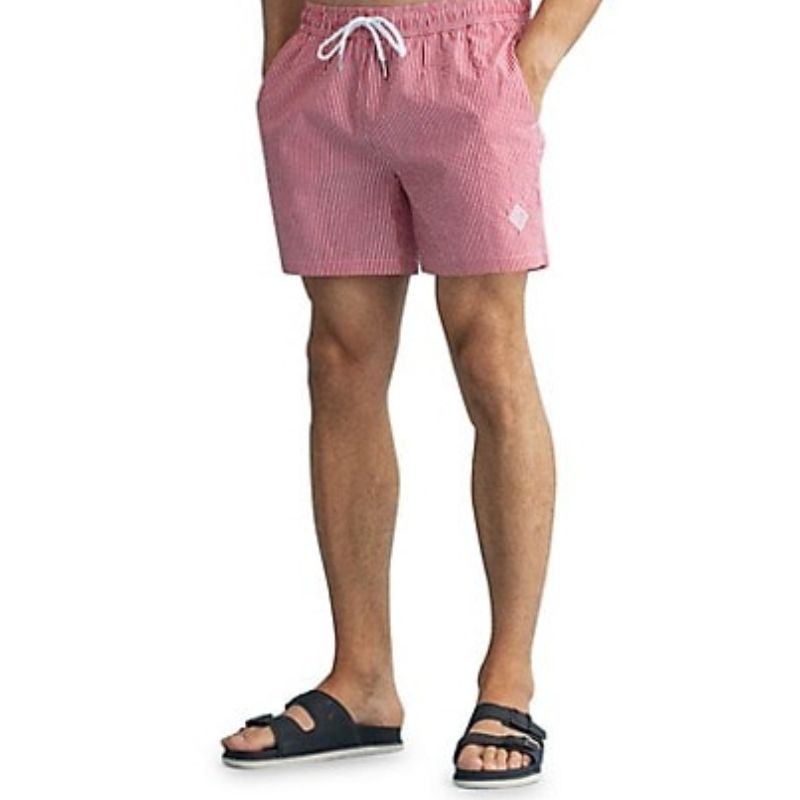 Gant Swim Shorts in Red Seersucker