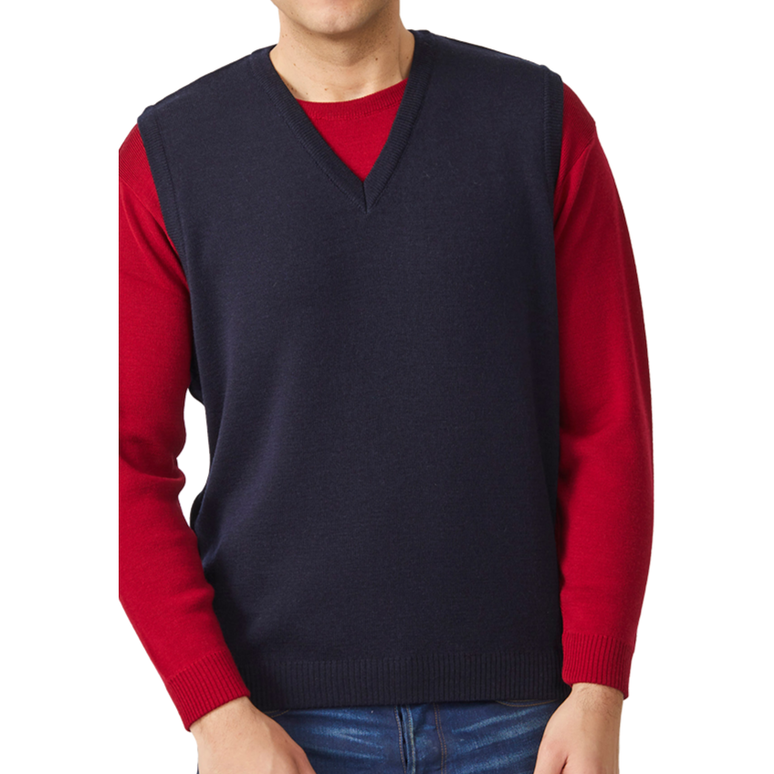 Merino V Neck Vest - Ron Bennett Big Mens 