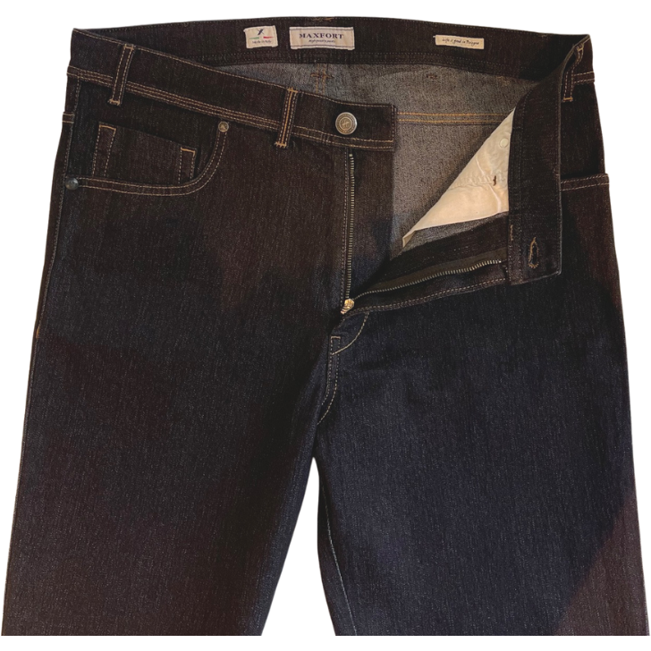 Maxitalia Black Stretch Denim 5 Pocket Jean