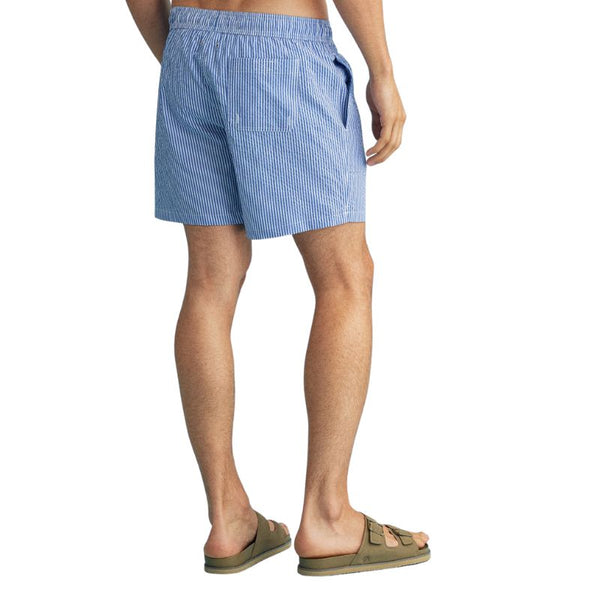 Gant Swim Shorts in Blue Seersucker Ron Big Men's Clothing