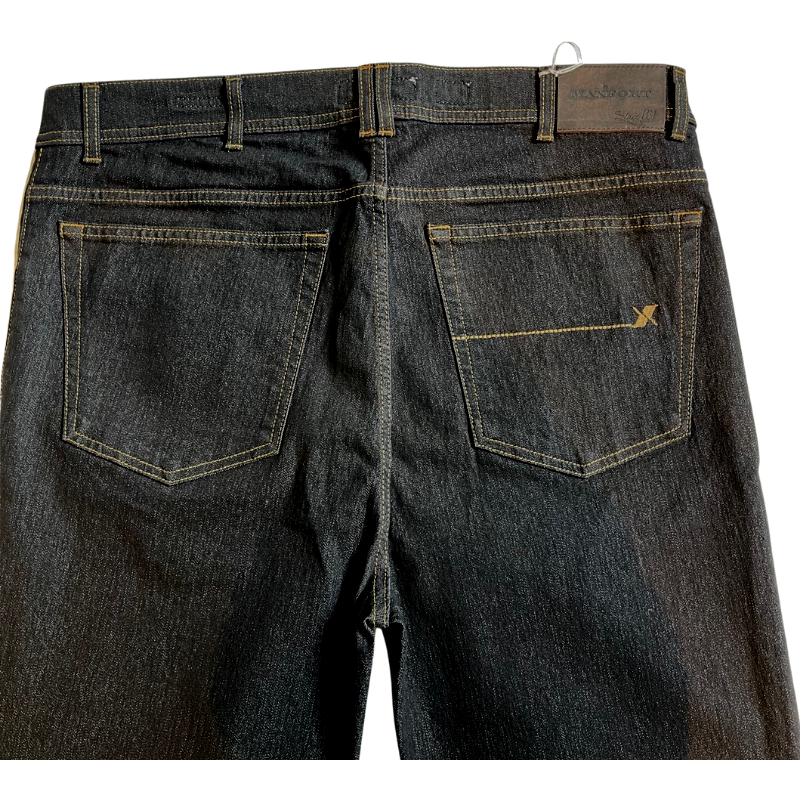 Maxitalia Black Stretch Denim 5 Pocket Jean