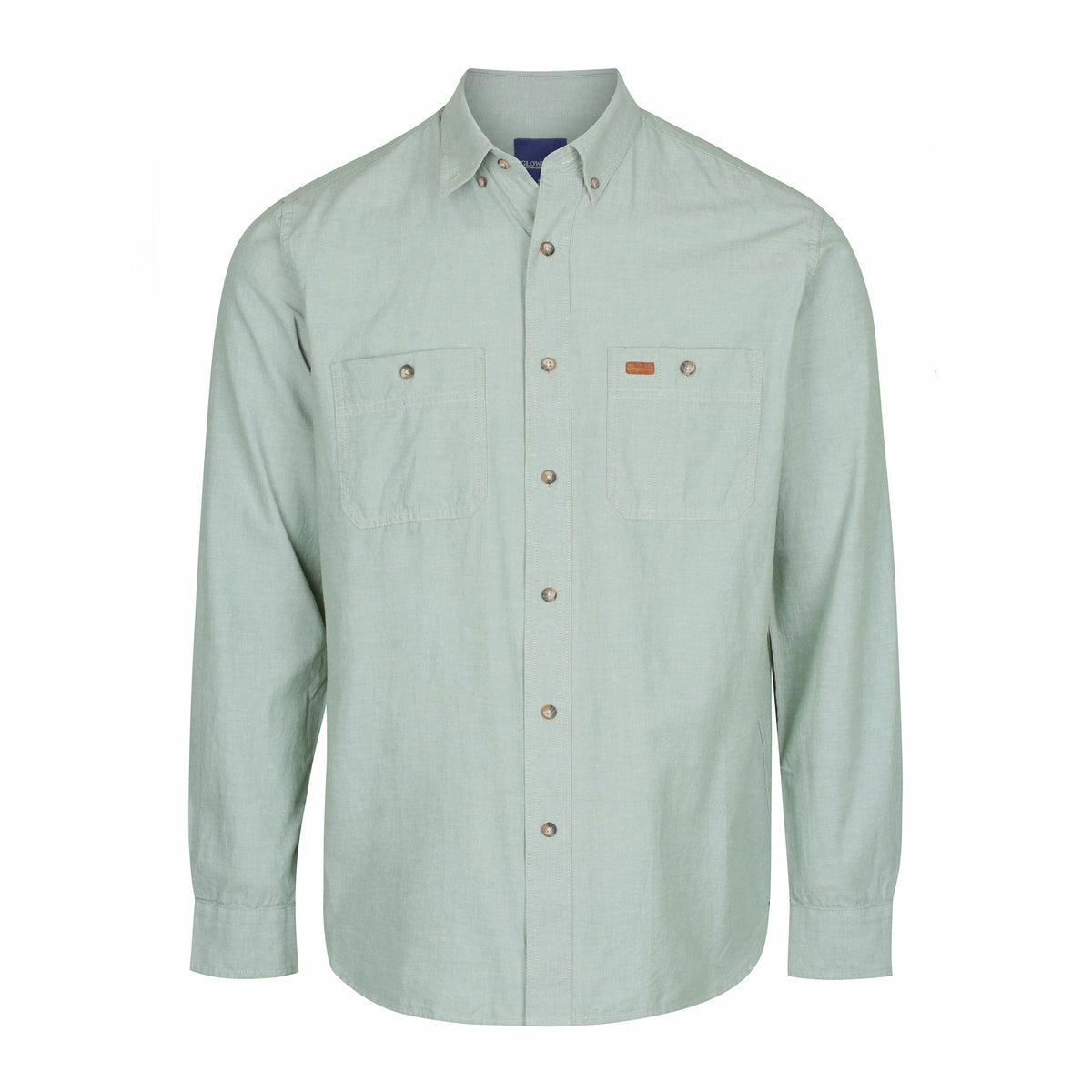 Gloweave Classic Long Sleeve Chambray Shirt in Green