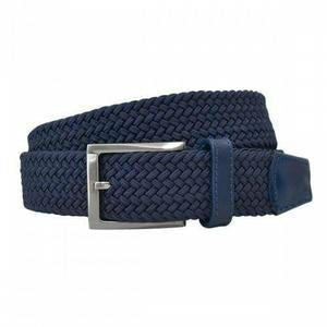 Alec Woven Belt 34mm in Navy