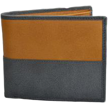 Mr Selby Colt Grey Tan Genuine Leather Wallet in Gift Box