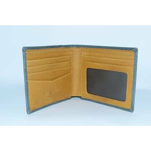 Tiger Teal Blue Genuine Leather Wallet with Bottle Opener in Gift Box