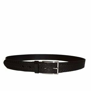 Gabriel Dark Brown Leather Textured Belt 34mm wide