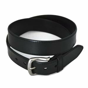 Derby Mens Black Genuine Leather Belt 35mm