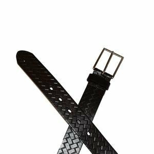 Gabriel Dark Brown Leather Textured Belt 34mm wide