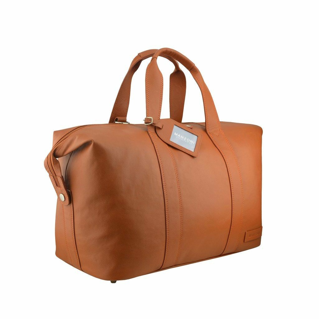 Tan Leather Overnighter