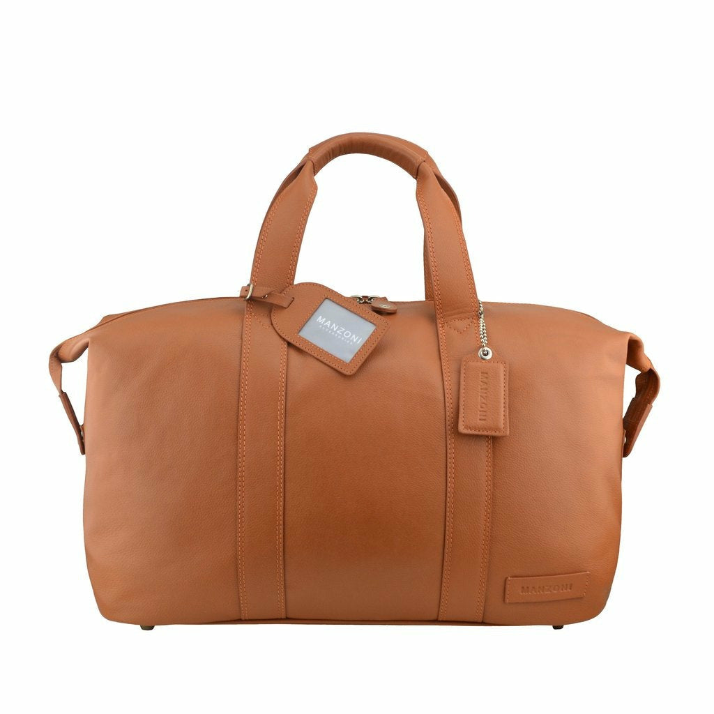 Tan Leather Overnighter