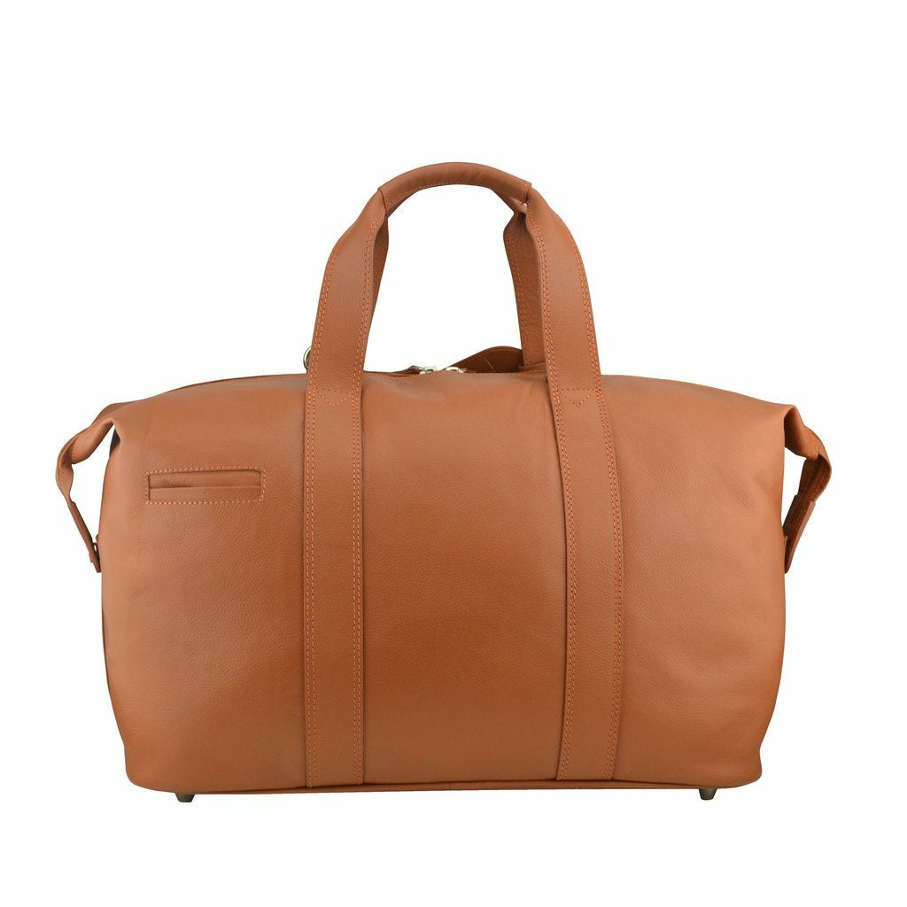 Tan Leather Overnighter