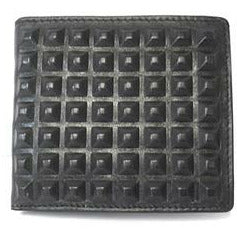 Lachlan Black Genuine Leather Spike Wallet in Gift Box