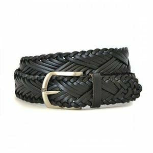 Nelson Black Genuine Leather Belt 35mm wide
