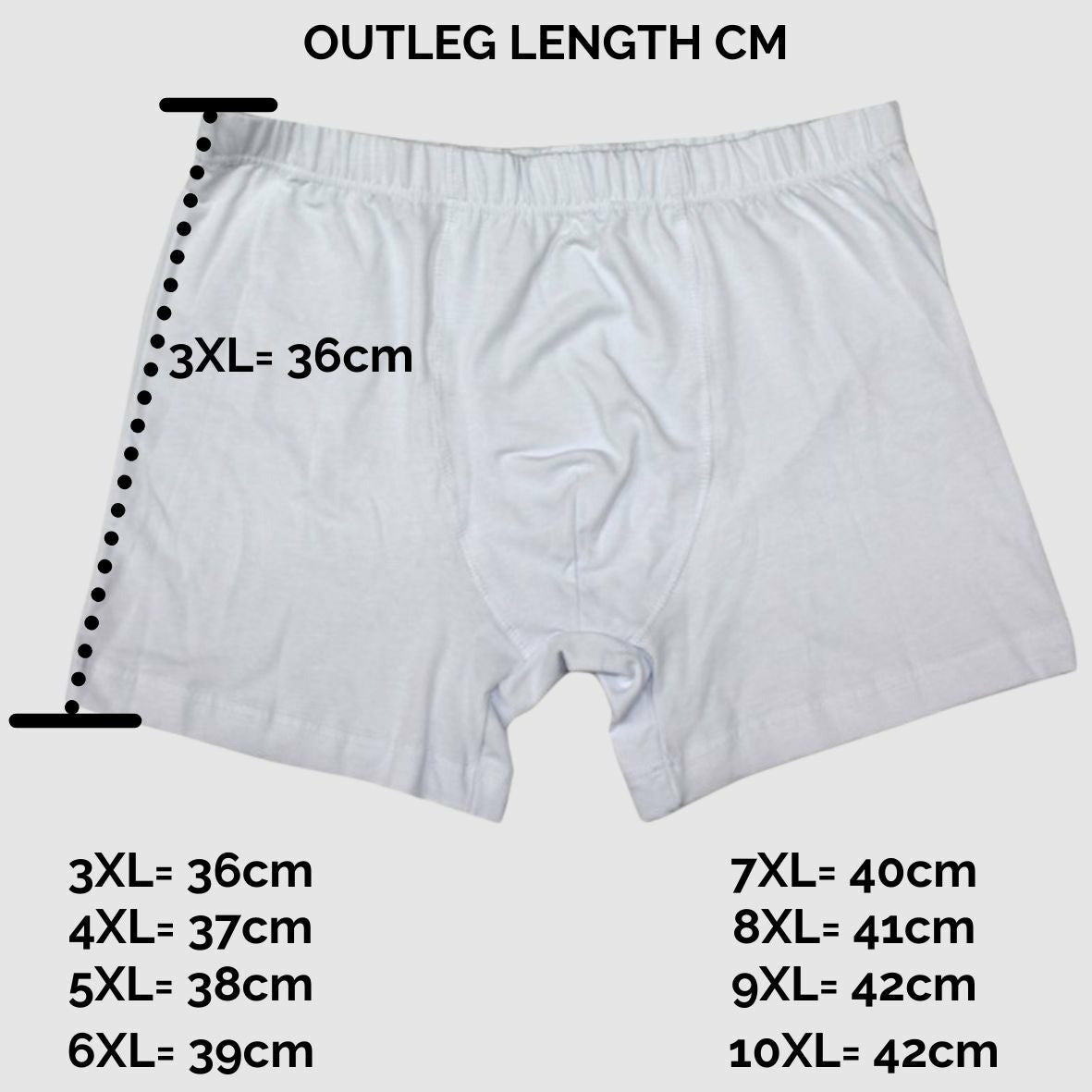 Maxitalia 3XL to 10XL Cotton Stretch Button-Fly Boxer