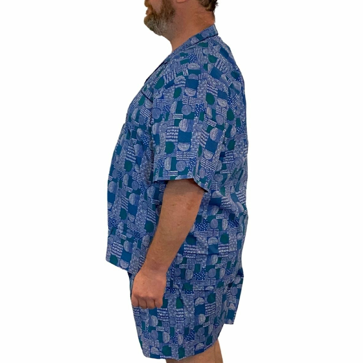 Contare Blue Patch Cotton Rich Short PJs Set