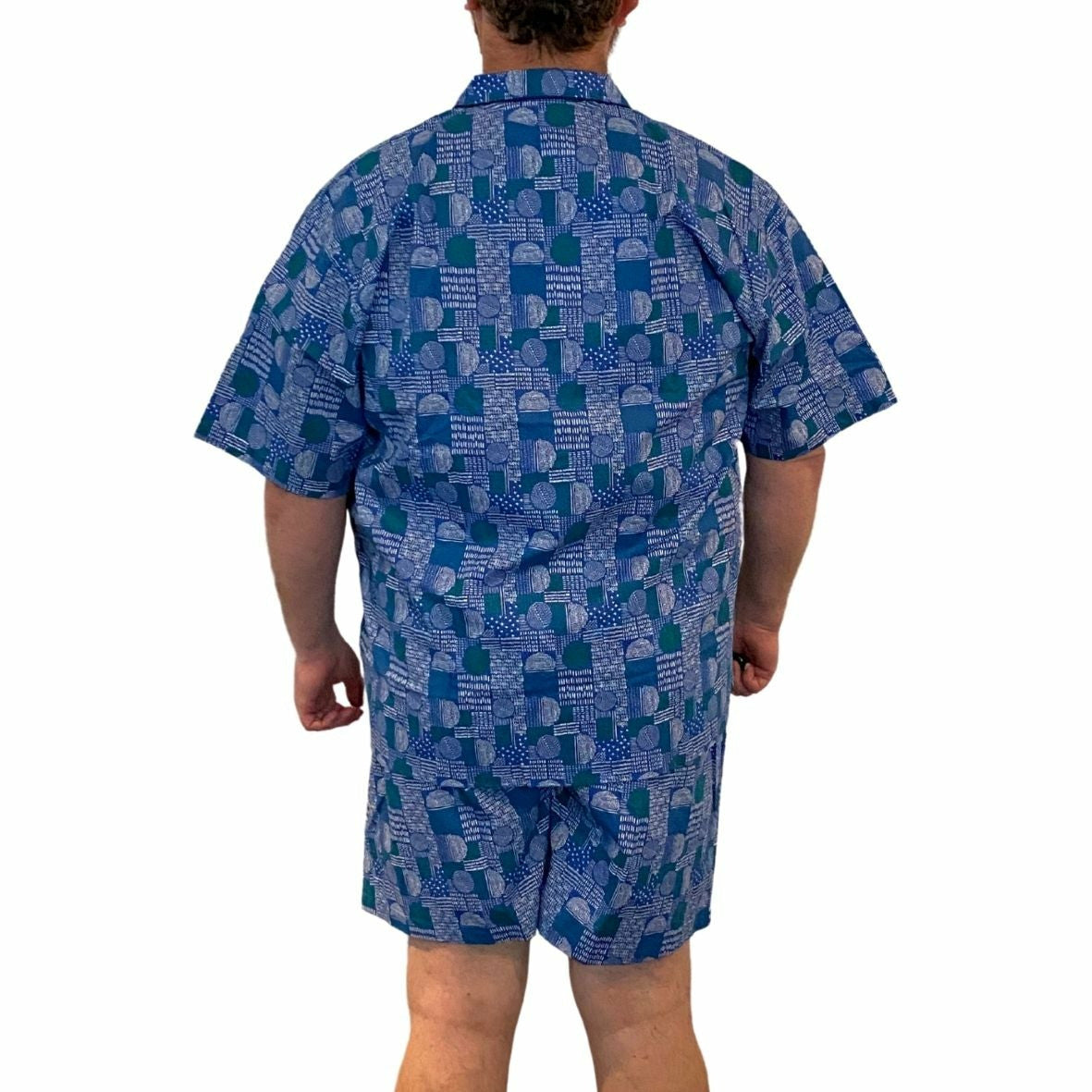 Contare Blue Patch Cotton Rich Short PJs Set