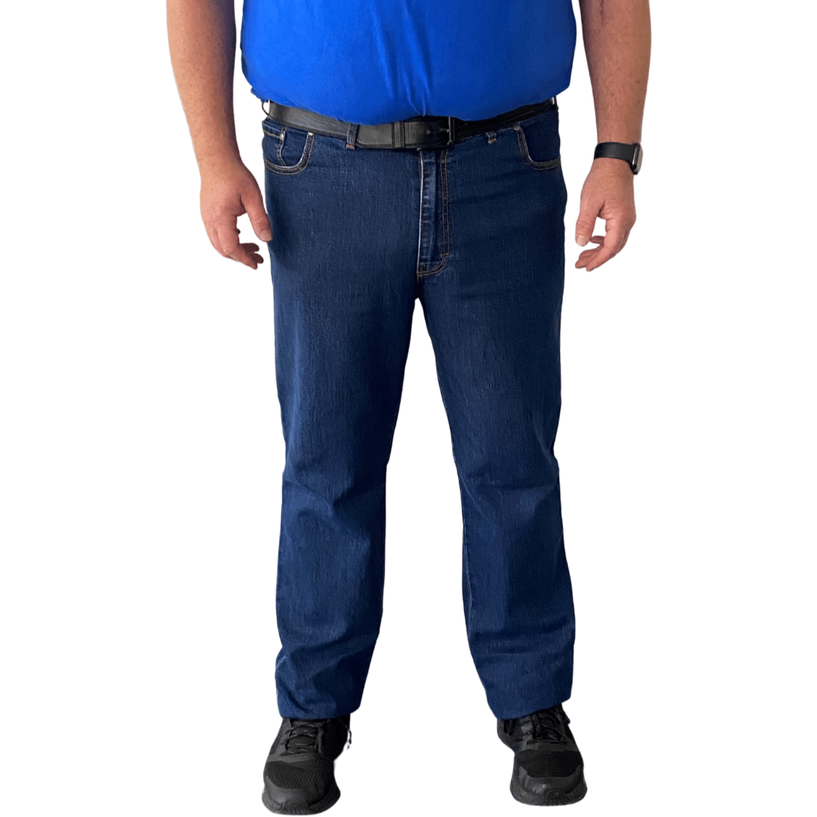 Maxitalia Blue Stretch Denim 5 Pocket Jean