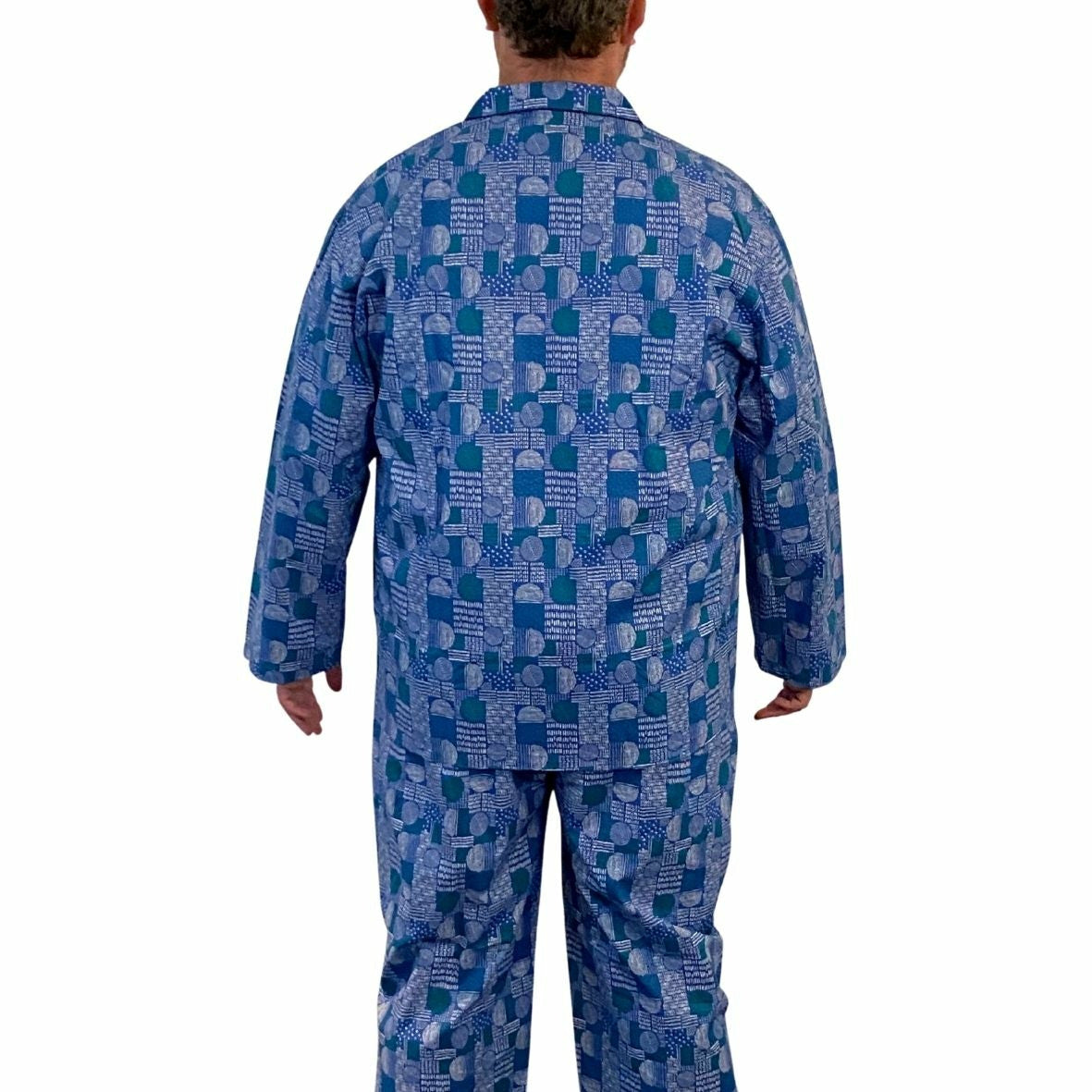Contare Blue Patch Cotton Rich Long PJs Set