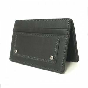 Regan Black Genuine Leather Thin Magic Flip Wallet
