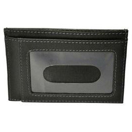 Regan Black Genuine Leather Thin Magic Flip Wallet