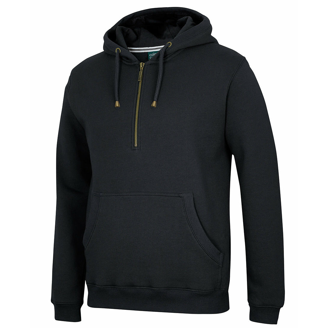 Big Men&#39;s 1/2 Brass Zip Hoodie