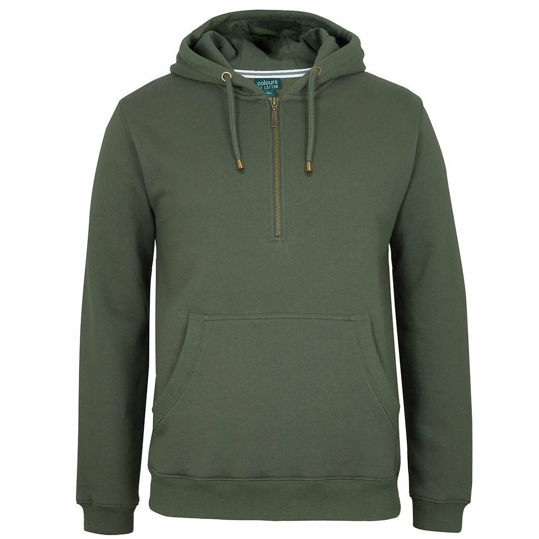 Big Men&#39;s 1/2 Brass Zip Hoodie