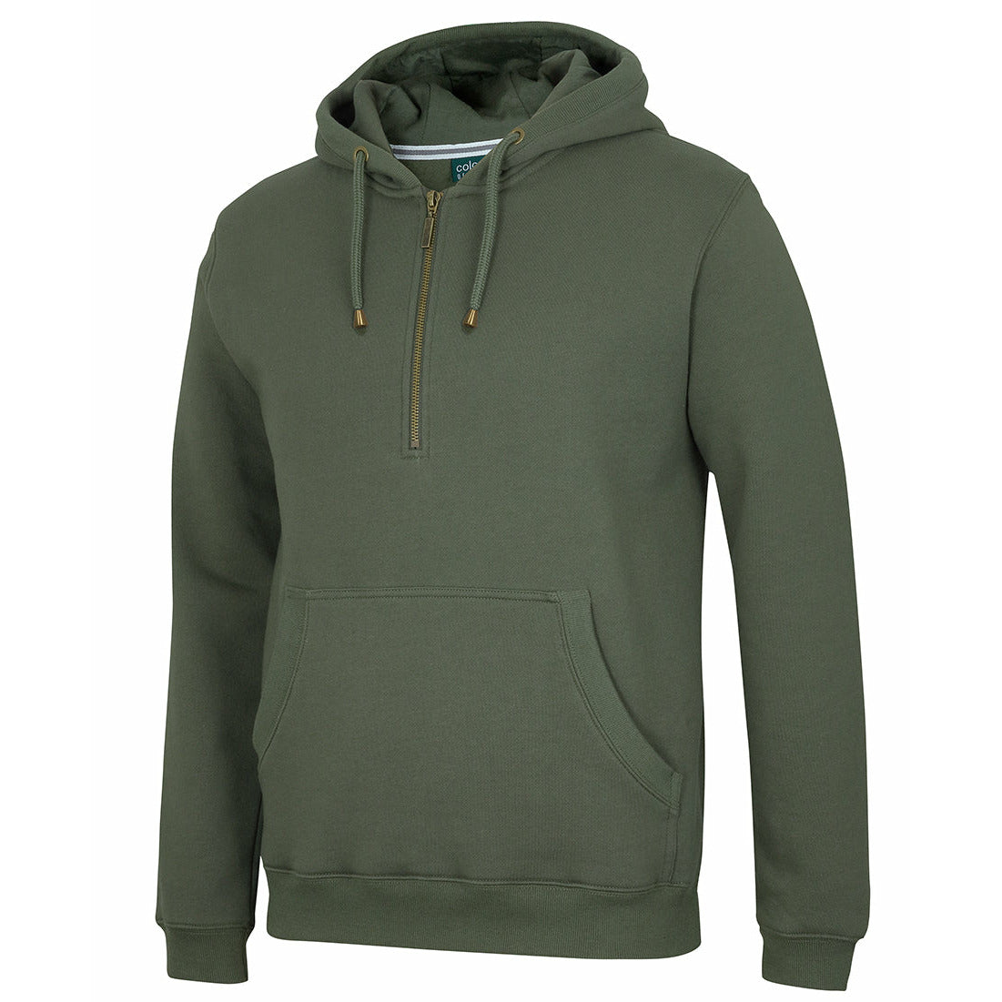 Big Men&#39;s 1/2 Brass Zip Hoodie