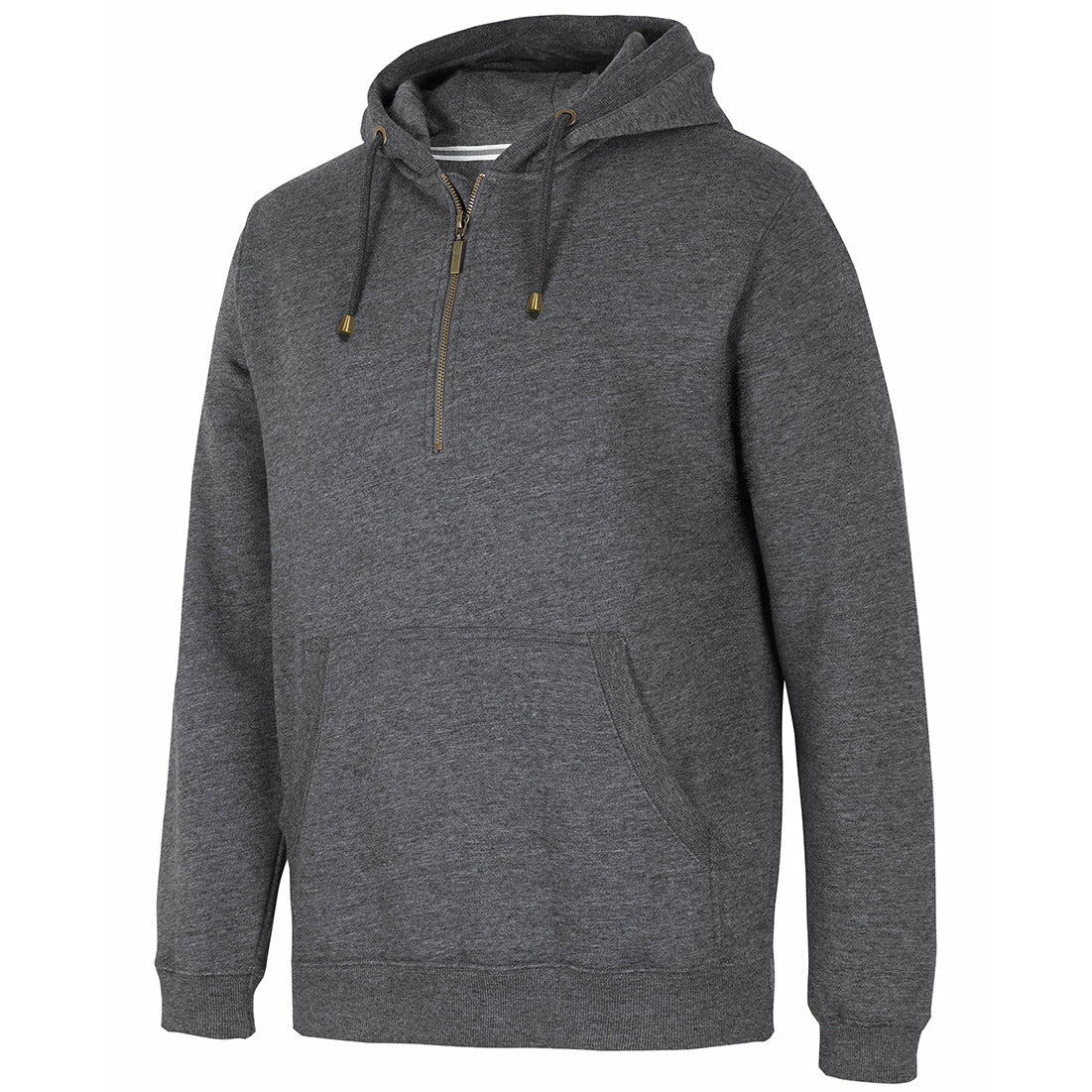 Big Men&#39;s 1/2 Brass Zip Hoodie