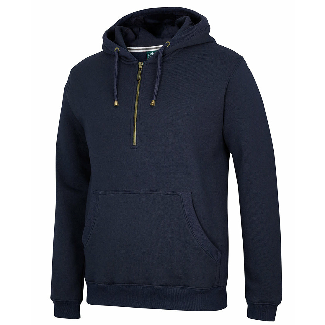 Big Men&#39;s 1/2 Brass Zip Hoodie