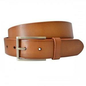 Stavros Camel Leather 32mm Dress Belt
