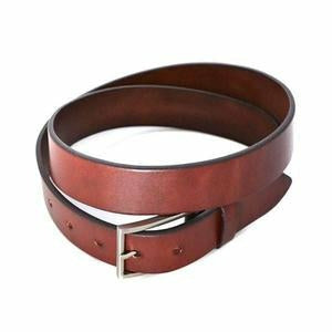 Stavros Chocolate Leather Dress 32mm Belt