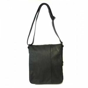 Tatum Black Faux Leather Messenger Bag