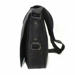 Tatum Black Faux Leather Messenger Bag