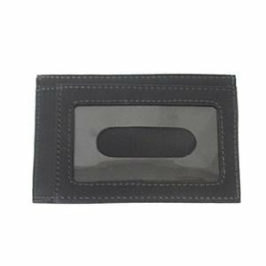 Willis Black Genuine Compact Thin Leather Cardholder Wallet