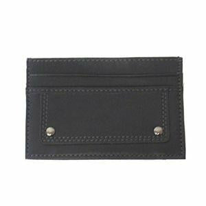 Willis Black Genuine Compact Thin Leather Cardholder Wallet