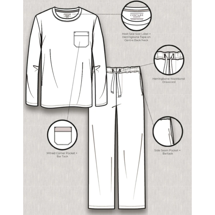 Contare Bamboo Cotton Long Pyjama Set