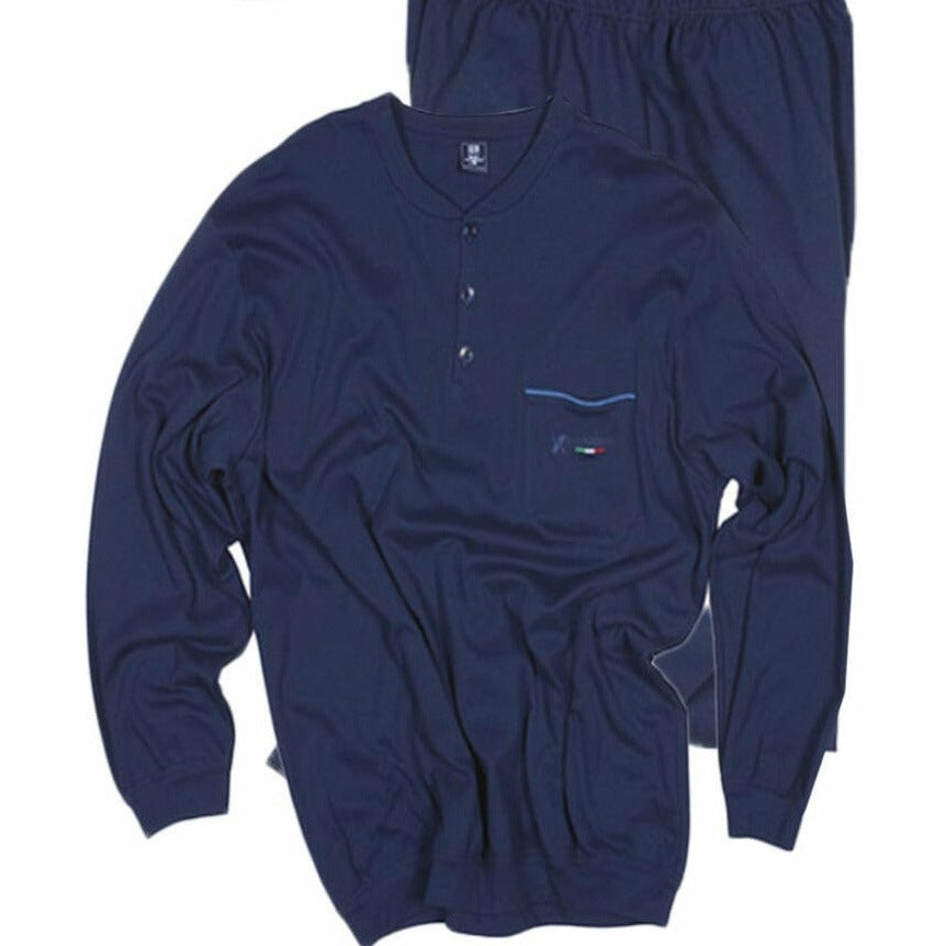 Maxitalia Bigger Blokes 7X-10X Navy Cotton PJs