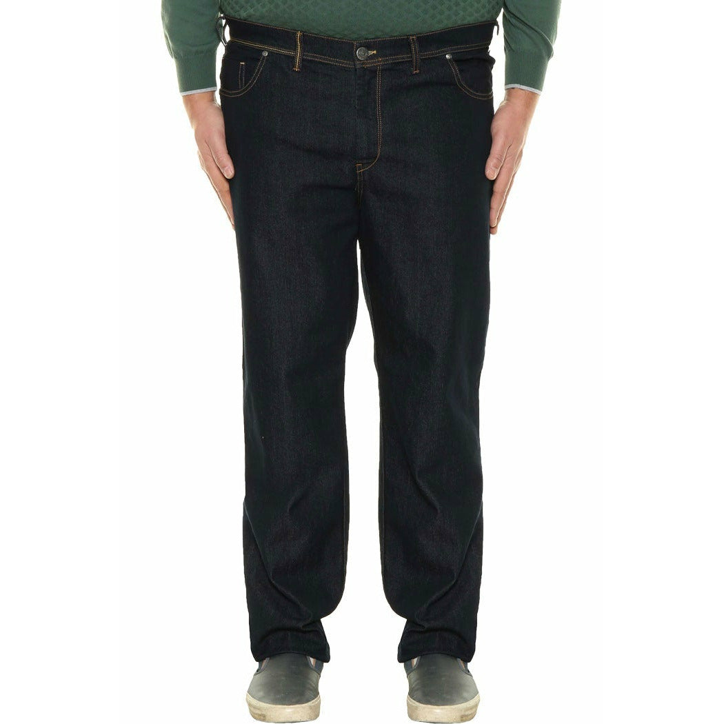 Maxitalia Navy Stretch Denim 5 Pocket Jean
