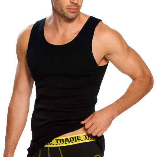 Tradies Big Fella Singlet in Black